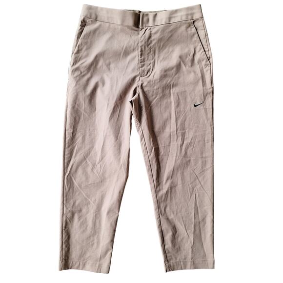 Nike NEW woven unlined utility sneaker pants size 32 cropped casual beige pant - Picture 2 of 5